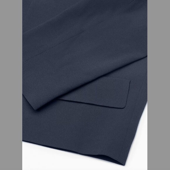 Aritzia Babaton Frances Jacket Blue Total Eclipse Size XL | Button Front Blazer - Picture 13 of 14